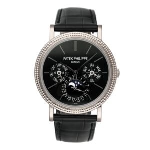 Patek Philippe Perpetual Calendar 5139G mostrador preto Relógio Masculino Caixa e Documentos