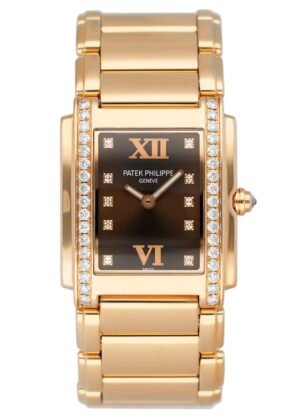 Patek Philippe Twenty-4 4910/11 Chocolate Dial Relógio Feminino
