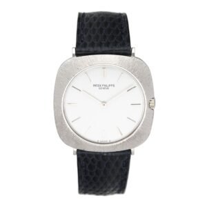 Patek Philippe Vintage 3543 mostrador branco 18k ouro branco Relógio