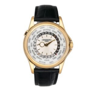 Patek Philippe World Time 5130J 18k ouro amarelo Relógio Masculino