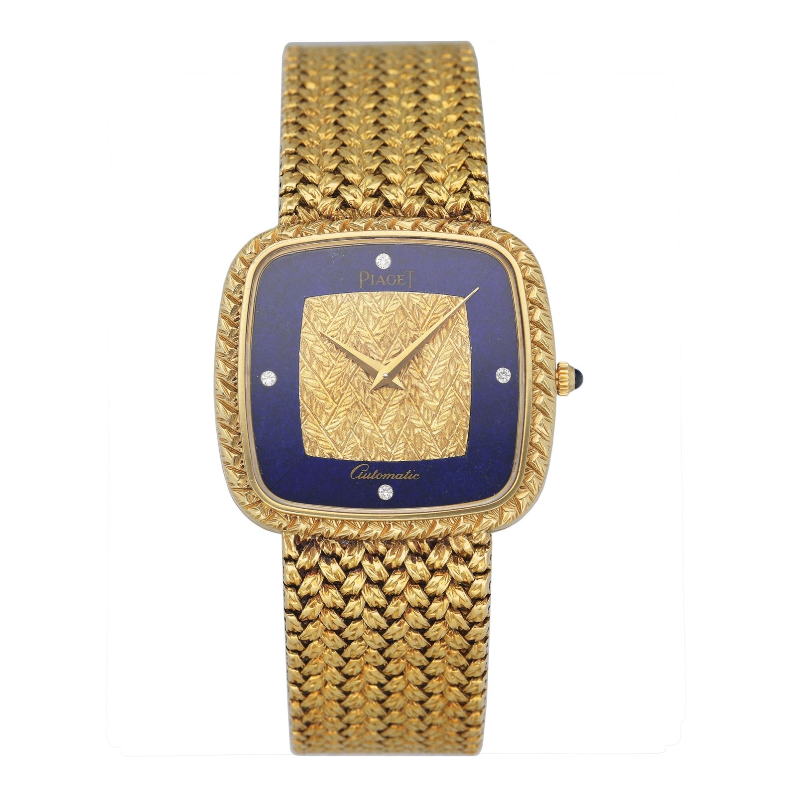 Piaget 12773D 2 Diamond Lapis Dial 18k ouro amarelo Relógio Feminino