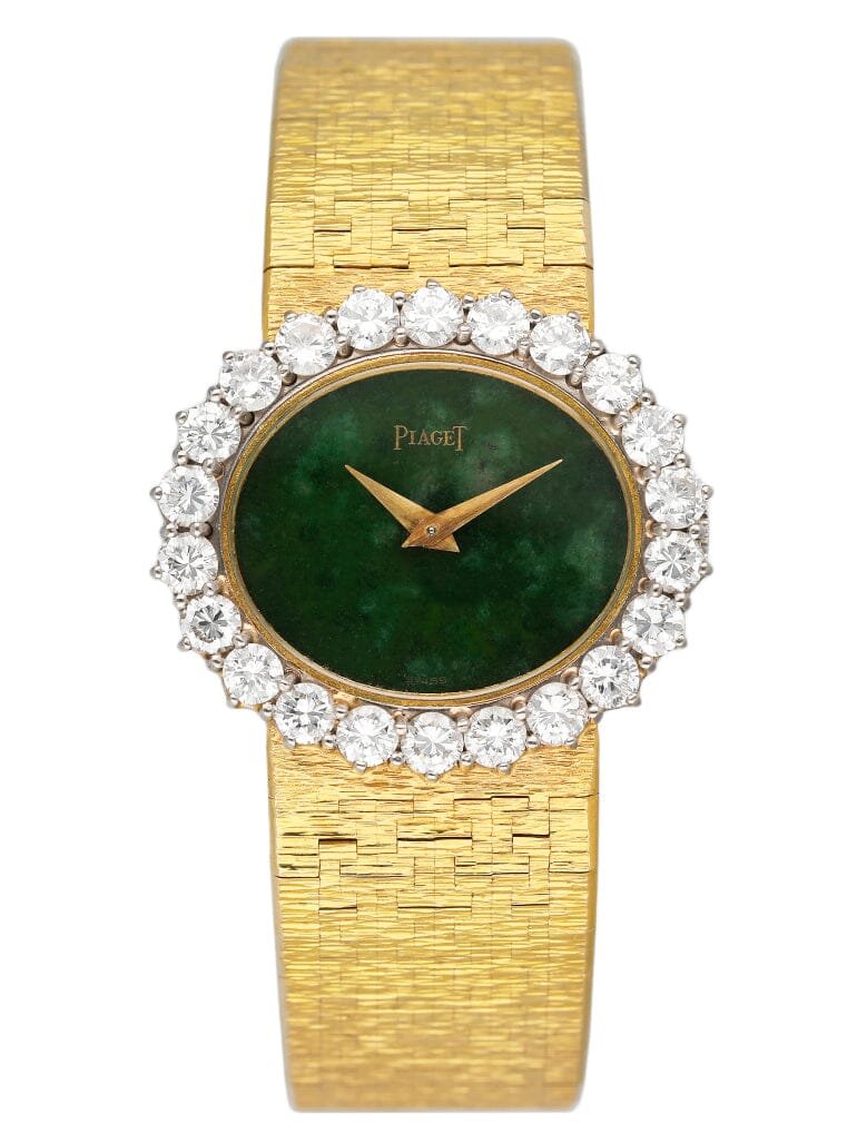 Piaget 9330A6 Diamond Jade Dial Relógio Feminino