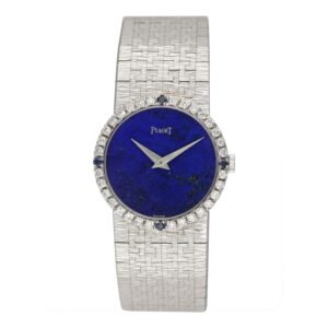Piaget 9706 A6 Diamond Lapis Dial 18k ouro branco Relógio Feminino