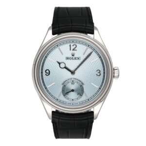 Rolex 1908 Ice mostrador azul Platinum Relógio Masculino Caixa e Documentos