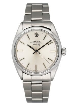 Rolex Air King 5500 mostrador prata Relógio Masculino