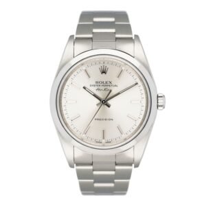 Rolex Air King Precision 14000 mostrador prata Relógio Masculino