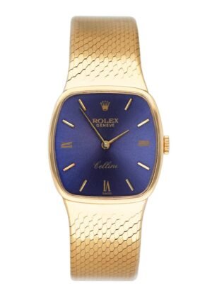 Rolex Cellini 4065 mostrador azul Relógio Feminino