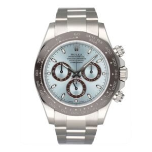 Rolex Cosmograph Daytona 116506 Ice-mostrador azul Platinum Relógio Masculino Caixa e Documentos