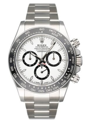 Rolex Cosmograph Daytona 126500LN mostrador branco Relógio Masculino Caixa e Documentos
