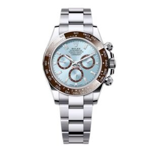 Rolex Cosmograph Daytona 126506 Diamond Ice-mostrador azul Platinum Relógio Masculino Caixa e Documentos