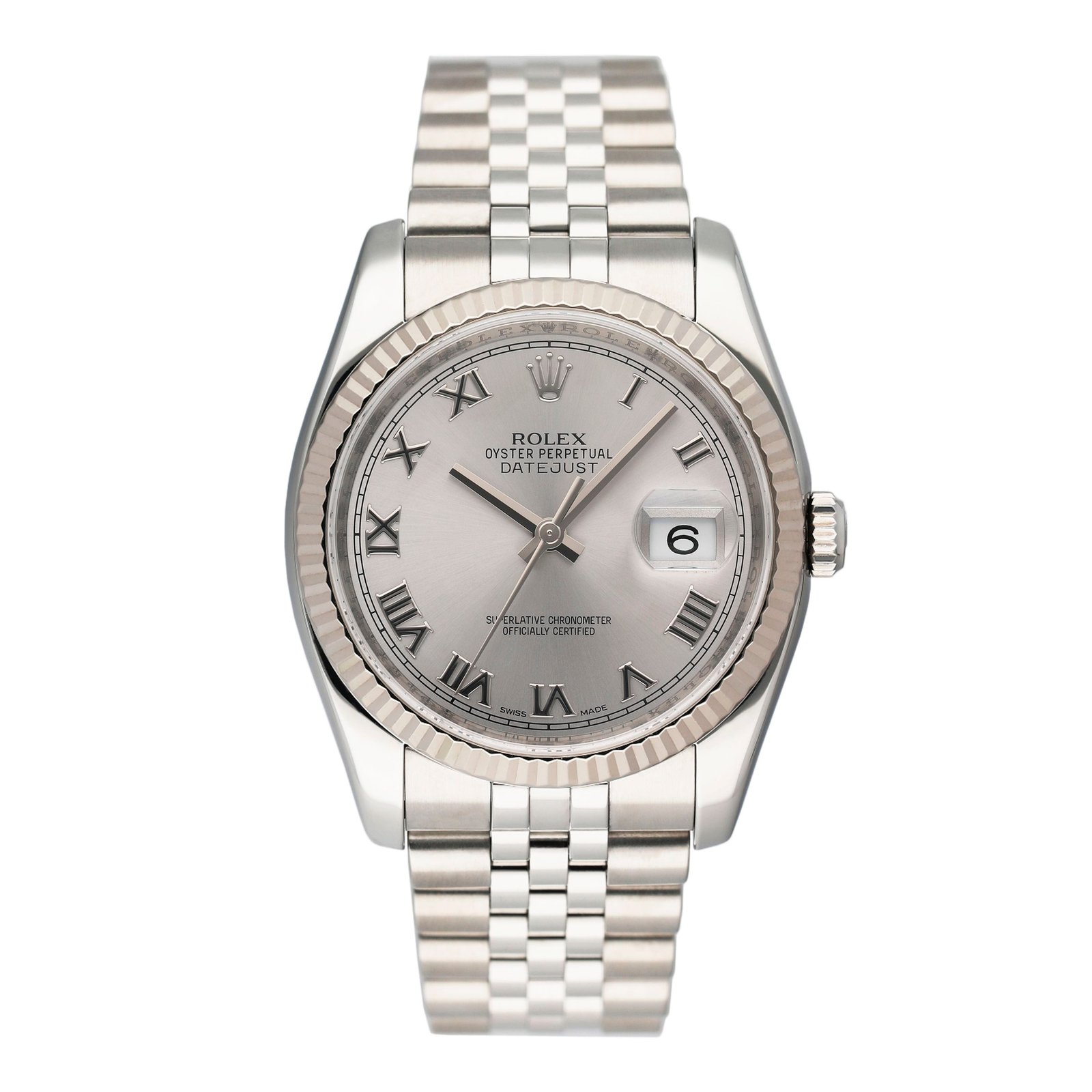 Rolex Datejust 116234 mostrador prata Relógio Masculino