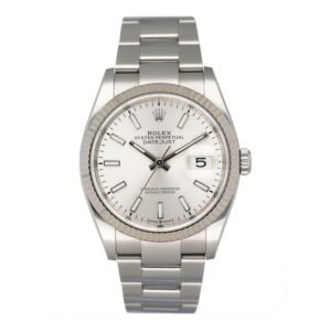 Rolex Datejust 126234 mostrador prata Relógio Masculino Caixa e Documentos