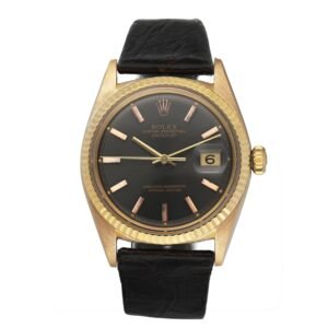 Rolex Datejust 1601 mostrador cinza 18k ouro amarelo Relógio Masculino