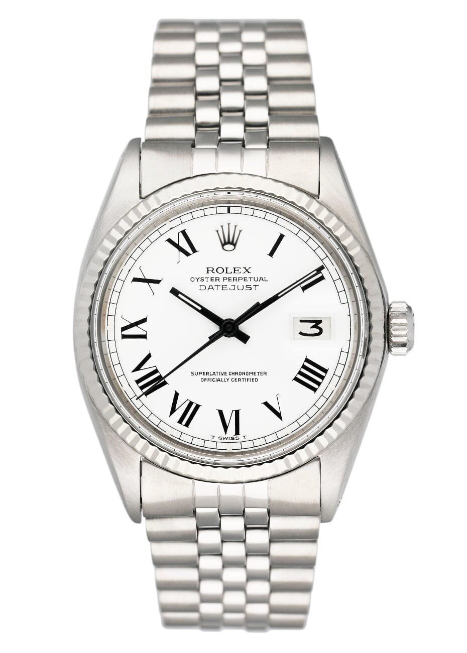 Rolex Datejust 1601 mostrador branco Relógio Masculino