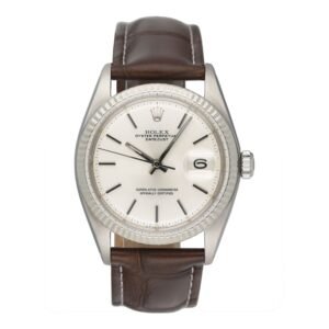 Rolex Datejust 1601 mostrador prata aço inoxidável Relógio Masculino