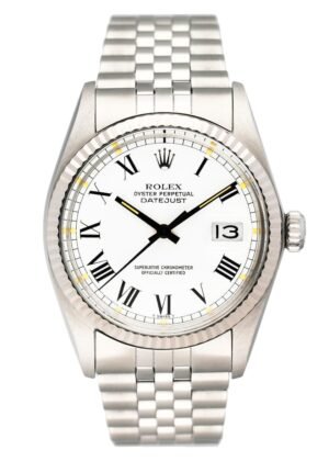 Rolex Datejust 16014 mostrador branco Relógio Masculino Caixa e Documentos