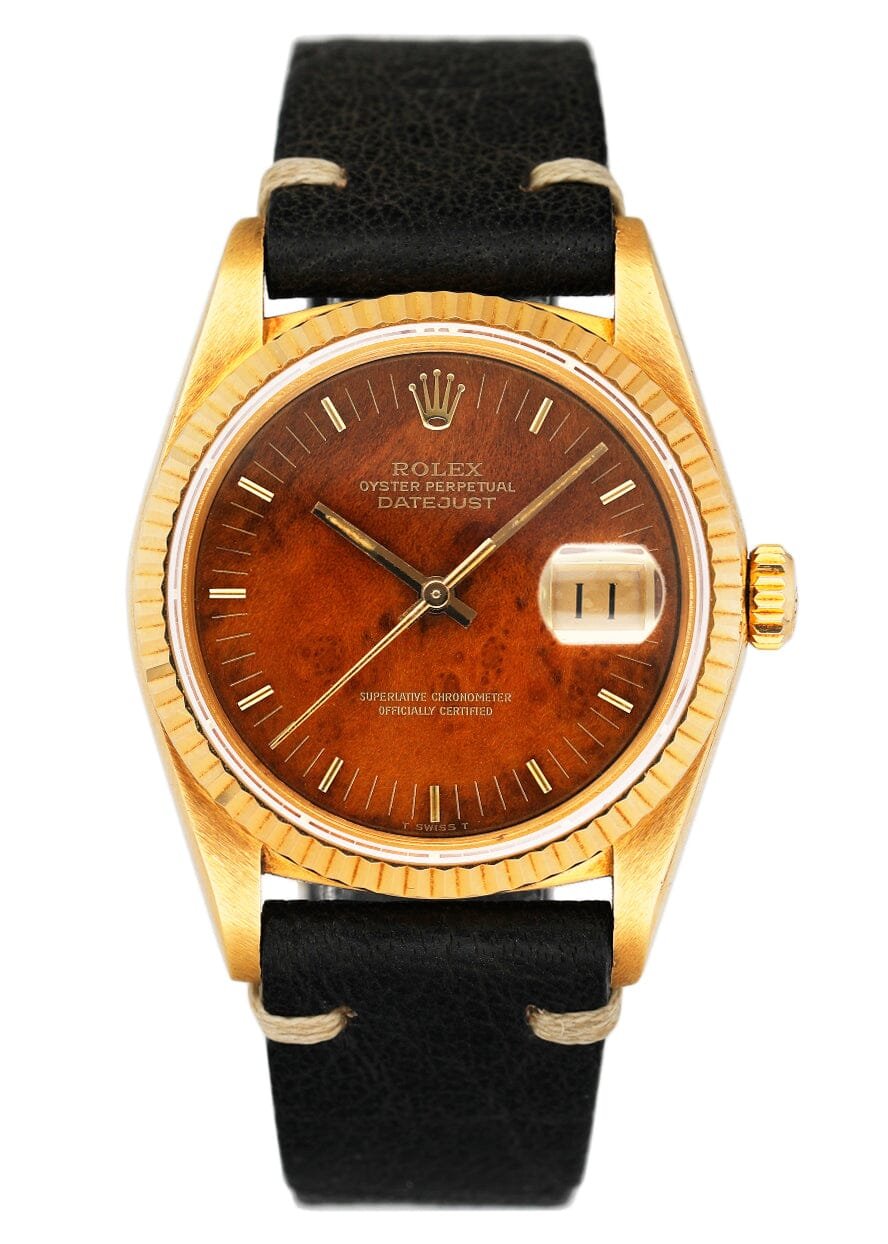 Rolex Datejust 16018 mostrador de madeira Relógio Masculino