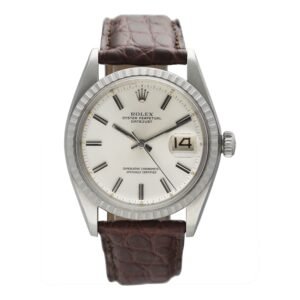 Rolex Datejust 1603 mostrador prata Relógio Masculino