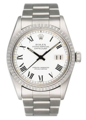 Rolex Datejust 16030 White Buckley Dial Relógio Masculino