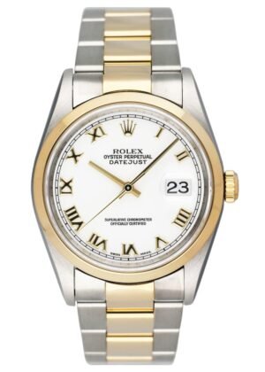 Rolex Datejust 16203 mostrador branco Relógio Masculino