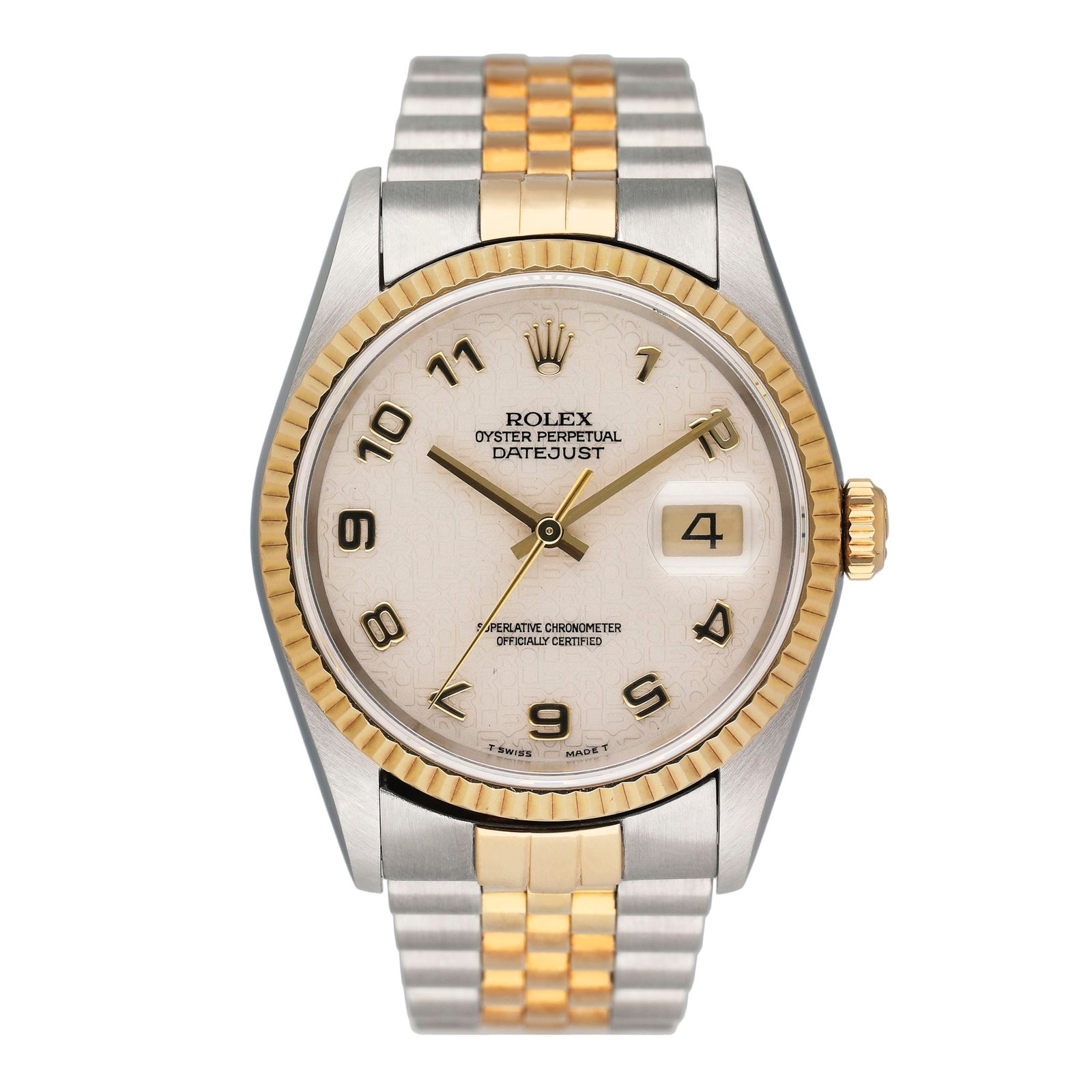 Rolex Datejust 16233 Anniversary Dial Relógio Masculino Caixa e Documentos
