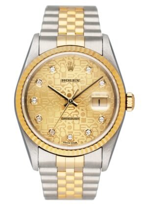 Rolex Datejust 16233 Anniversary Diamond Dial Relógio Masculino