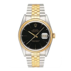 Rolex Datejust 16233 mostrador preto Relógio Masculino