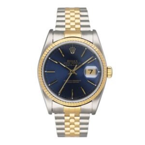 Rolex Datejust 16233 mostrador azul Relógio Masculino Caixa e Documentos