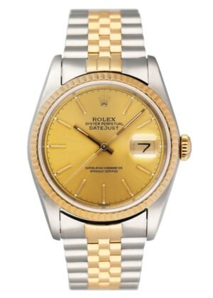 Rolex Datejust 16233 mostrador champagne Relógio Masculino