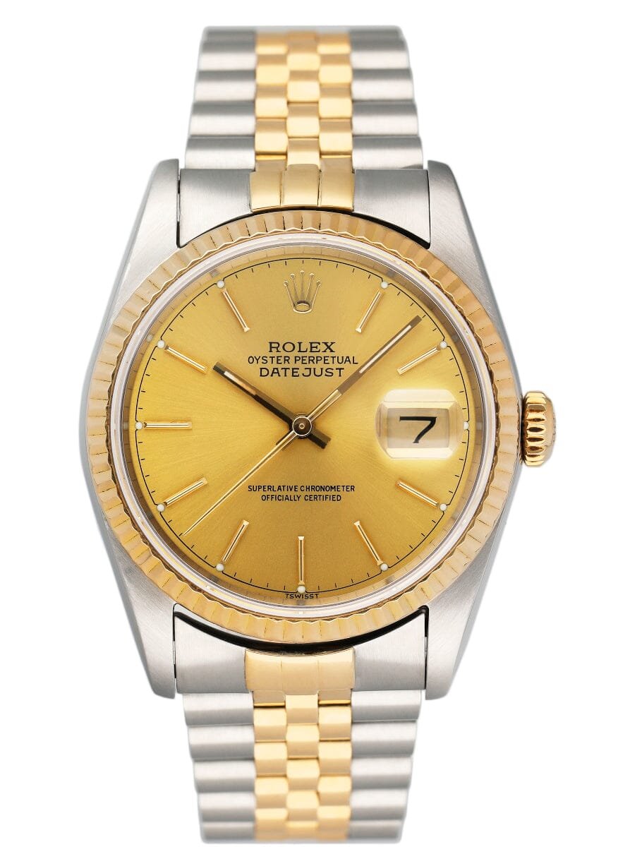 Rolex Datejust 16233 mostrador champagne Relógio Masculino