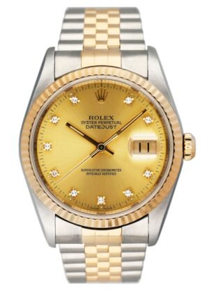 Rolex Datejust 16233 Diamond Dial Relógio Masculino