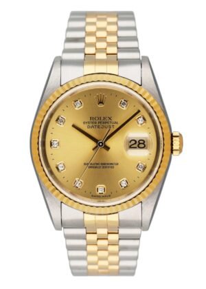 Rolex Datejust 16233 Diamond Dial Relógio Masculino