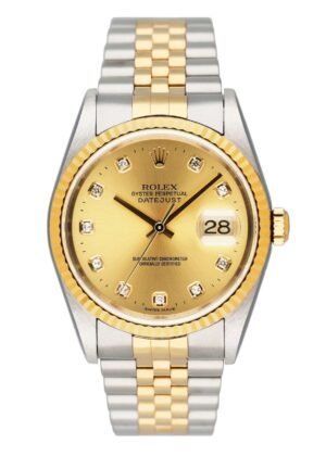 Rolex Datejust 16233 Diamond Dial Relógio Masculino