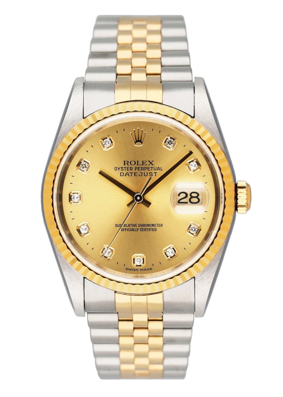 Rolex Datejust 16233 Diamond Dial Relógio Masculino