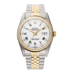 Rolex Datejust 16233 Diamond mostrador branco Men Relógio