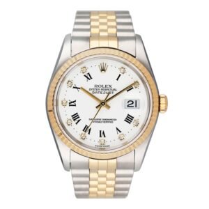 Rolex Datejust 16233 Diamond mostrador branco Men Relógio Caixa e Documentos