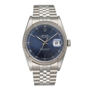 Rolex Datejust 16234 mostrador azul Relógio Masculino