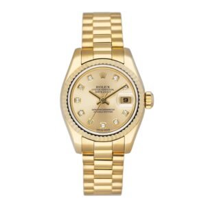 Rolex Datejust 179178 Diamond Pink Dial 18k ouro amarelo Relógio Feminino
