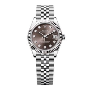 Rolex Datejust 278274 Diamond mostrador cinza Relógio Feminino Caixa e Documentos