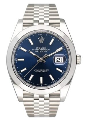 Rolex Datejust 41 126300 mostrador azul Relógio Masculino Caixa e Documentos