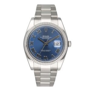Rolex Datejust 41 126334 Roman mostrador azul Steel Relógio Masculino