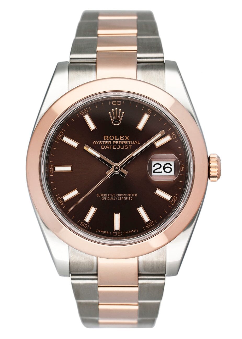 Rolex Datejust 41 126301 Chocolate Dial Relógio Masculino Caixa e Documentos