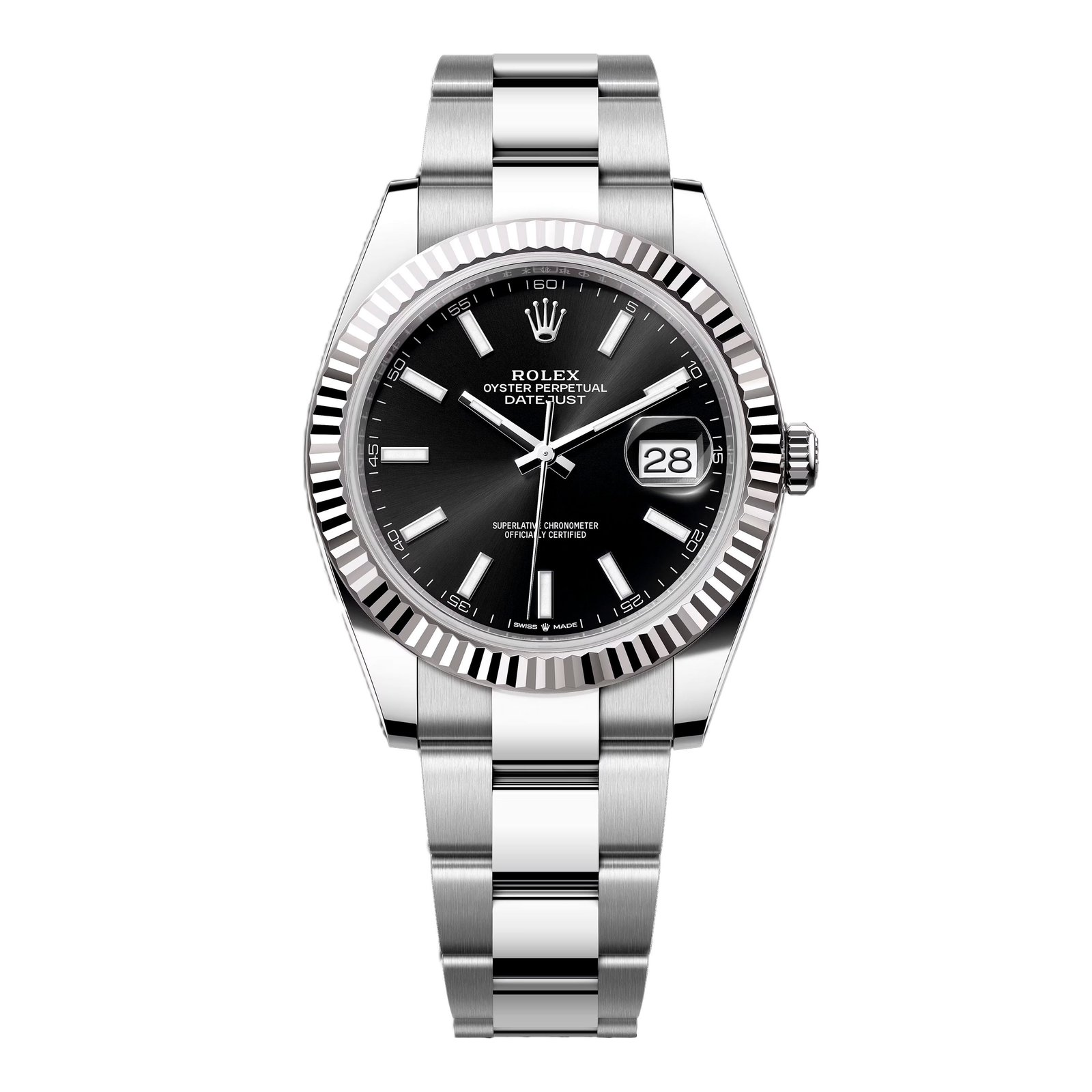 Rolex Datejust 41 126334 mostrador preto Steel Relógio Masculino Caixa e Documentos