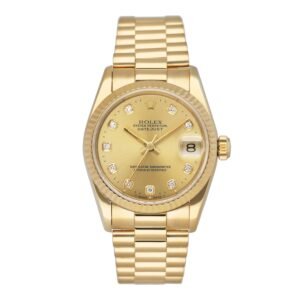 Rolex DateJust 68278 Diamond mostrador champagne Relógio Feminino