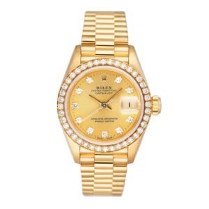 Rolex Datejust 69138 Diamond mostrador champagne Relógio Feminino