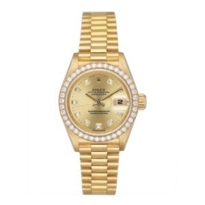 Rolex Datejust 69138 Diamond mostrador champagne Relógio Feminino