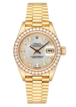 Rolex Datejust 69138 Diamond MOP Dial Relógio Feminino