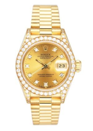 Rolex Datejust 69158 Diamond 18k ouro amarelo Relógio Feminino