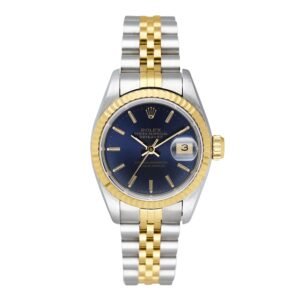 Rolex Datejust 69173 mostrador azul Relógio Feminino Caixa e Documentos