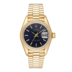 Rolex Datejust 69178 mostrador azul Relógio Feminino